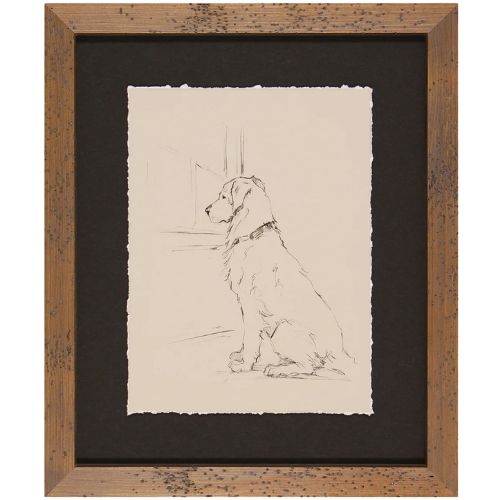 McGee & Co. (US) Patiently Waiting dog sketch art print