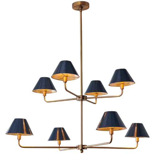 Chris Loves Julia Edie Two-Tier Chandelier - 8 Light Shades of Light