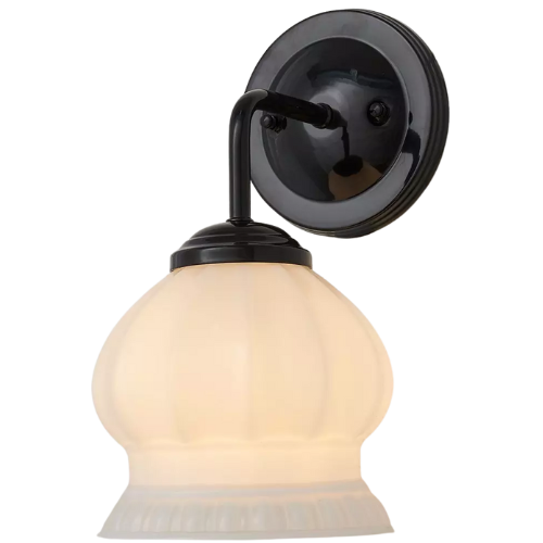 Chris Loves Julia Marlo Bath Sconce - Milk Glass Shades of Light