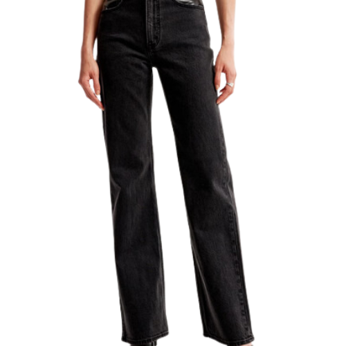 Abercrombie & Fitch (US) Mixed Fabric High Rise 90s Relaxed Jean denim