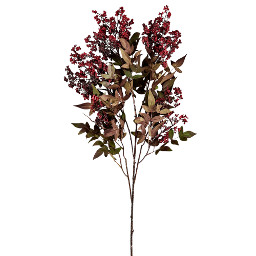 Afloral Burgundy Nandina Berry Branch stem