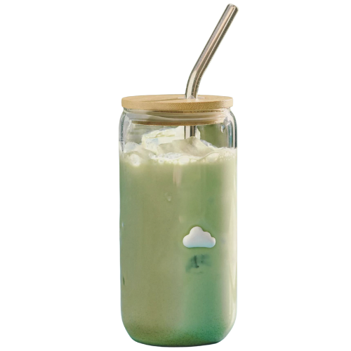 Anthropologie Icon Juice Glass Tumbler with Lid clouds