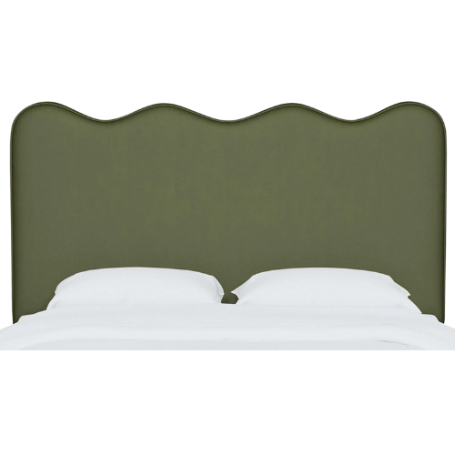 Lulu and Georgia Clementine Headboard scalloped green