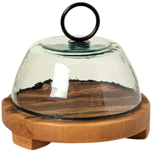 UncommonGoods Reclaimed Wood Serving Board & Cloche