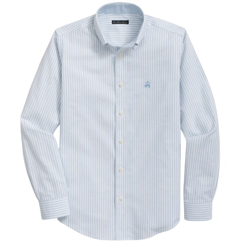 Brooks Brothers Boys Non-Iron Stretch Cotton Striped Oxford Sport Shirt