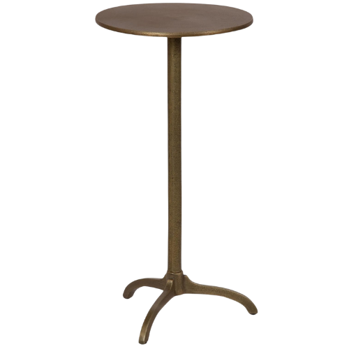 Kate & Laurel Brass Metal Side Cocktail Drink Table