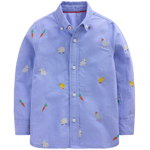 Boden (US) Embroidered Shirt-Multi Easter Embroidery