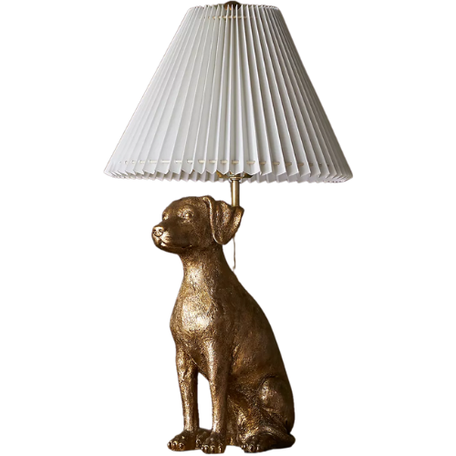 Anthropologie (US) The Icon Table Lamp: Dog Edition pleated shade
