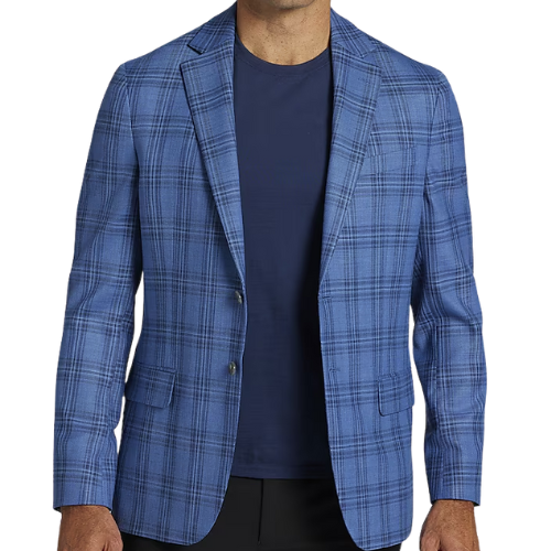 Jos. A Bank Plaid Blue Sport Coat