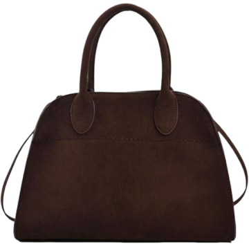 Amazon Coffee Brown Suede Bag Purse Tote