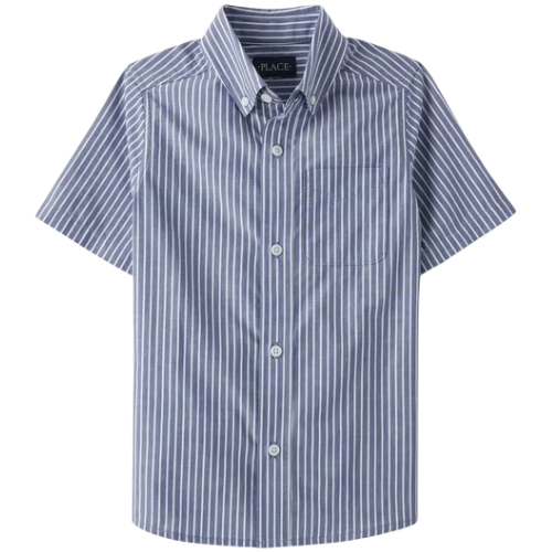 Walmart (US) The Children's Place Boys Short Sleeve Poplin Button Up Shirt