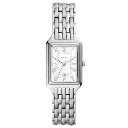 Fossil (US) Raquel Three-Hand Date Stainless Steel Watch silver