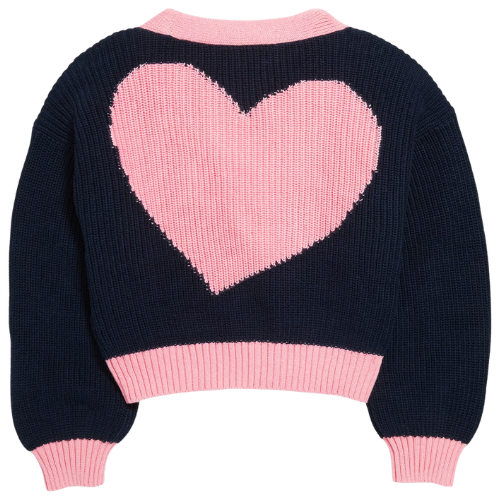 Printed Button-Front Cardigan Sweater for Girls