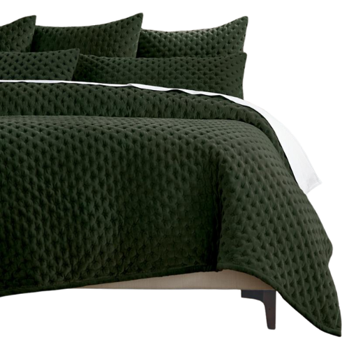 Frontgate Rumi Velvet Quilted Bedding with Sateen Back & Polyester Fill