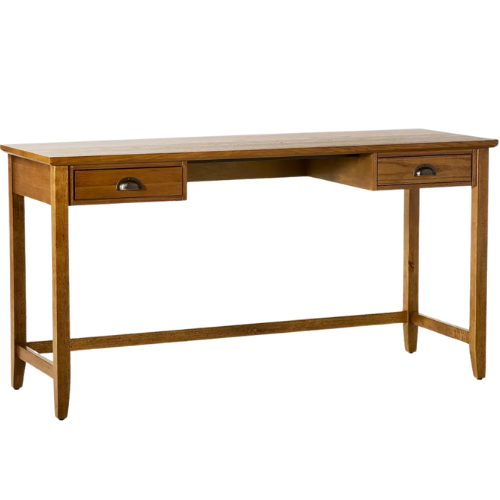 Target 2-Drawer Rectangular Office Desk -Oak Brown