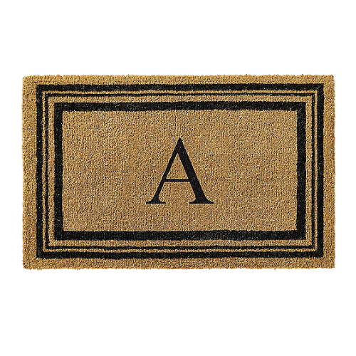 Monogrammed Coir Border Door Mat