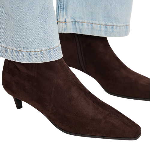 Free People Katalina Kitten Heel Boots Suede