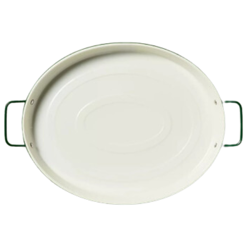 Target Enamel-Coated Metal Oval Serving Tray Cream