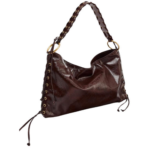 Zara US EYELET SHOULDER BAG