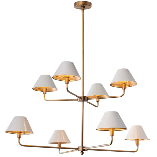 Chris Loves Julia Edie Two-Tier Chandelier - 8 Light Shades of Light