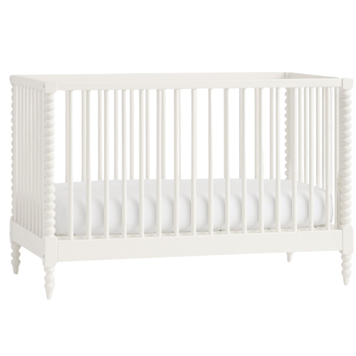Pottery Barn Kids Chris Loves Julia Turned Wood Convertible Crib white