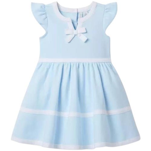 Janie and Jack Bow Ponte Dress blue
