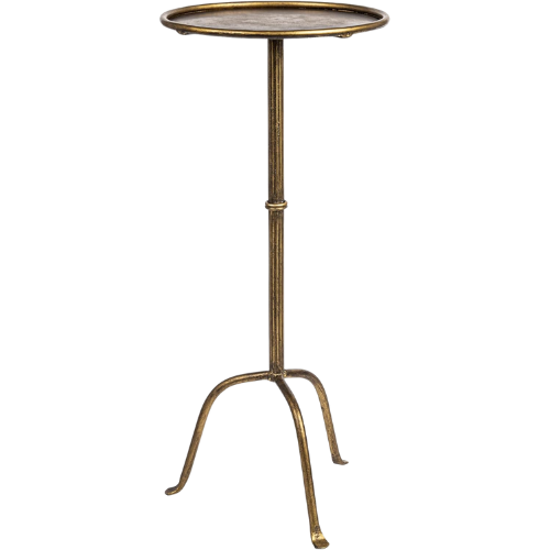 Creative Co-Op Metal Cocktail, Antique Brass Martini Table drink end