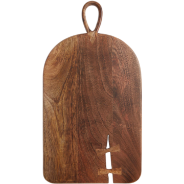 World Market Dark Mango Wood Butterfly Key Cutting Board