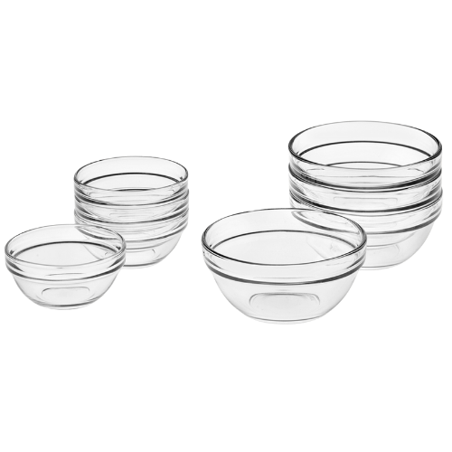 Glass Prep Mixing Bowls