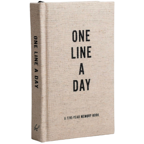 Amazon Canvas One Line a Day: A Five-Year Memory Book (Yearly Memory Journal and Diary, Natural Canvas Cover)