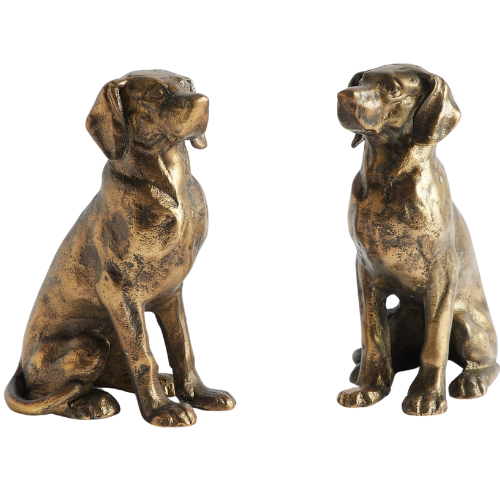Pottery Barn (US) Labrador Bookends dog brass