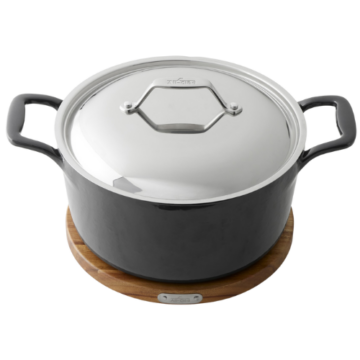 All-Clad Enameled Cast Iron Dutch Oven with Trivet