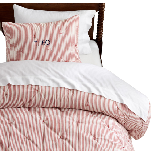Pottery Barn Kids Chris Loves Julia Yarn Dyed Stripe Quilt