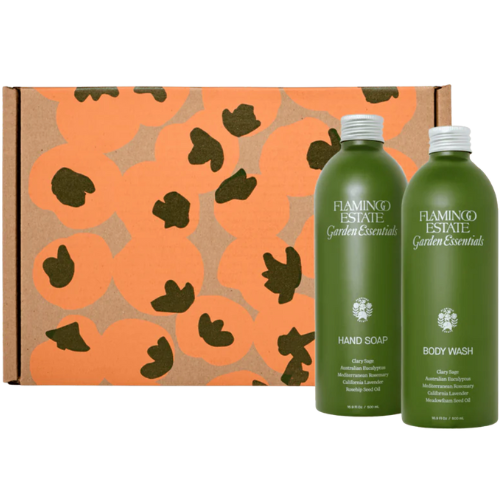 Flamingo Estate Rosemary and Clary Sage Body Duo wash lotion