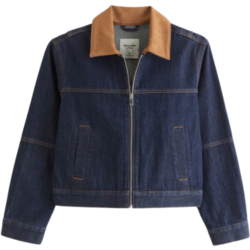 Abercrombie & Fitch Denim Zip Up Jacket