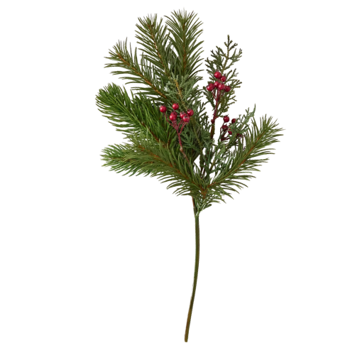 Real Touch Red Berry and Pine Stem