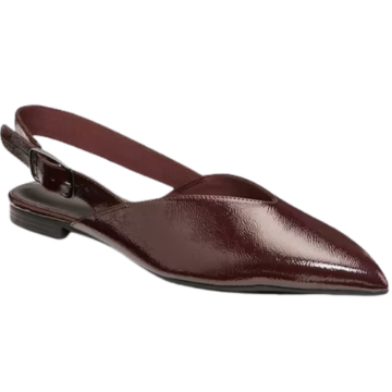 Wide Strap Slingback Flats