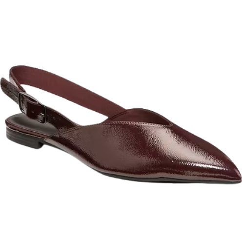 Wide Strap Slingback Flats
