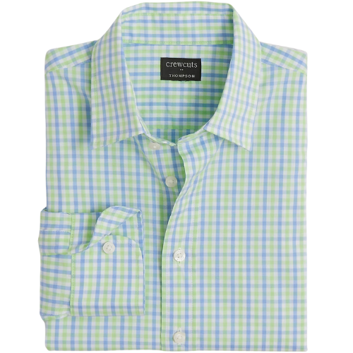 J.Crew Factory Boys' long-sleeve flex Thompson patterned shirt