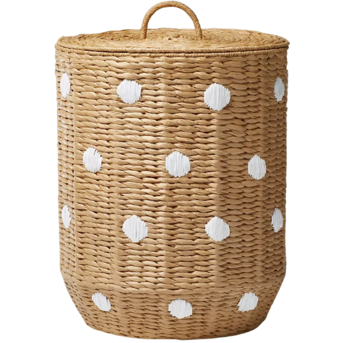 Target Woven Paper Dot Floor Kids' Hamper Natural - Pillowfort
