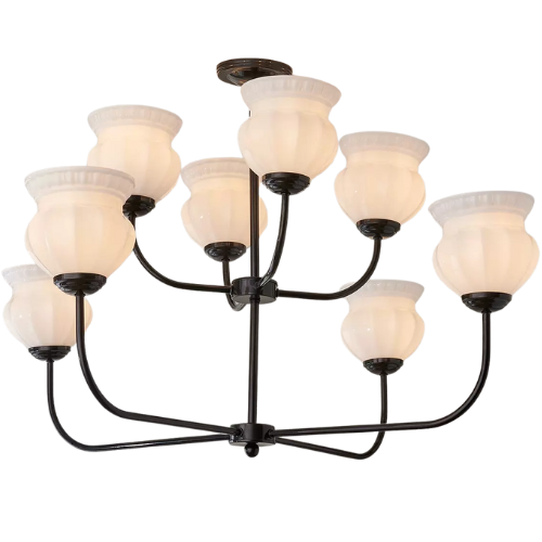 Chris Loves Julia Marlo Two-Tier Chandelier - 8 Light Shades of Light