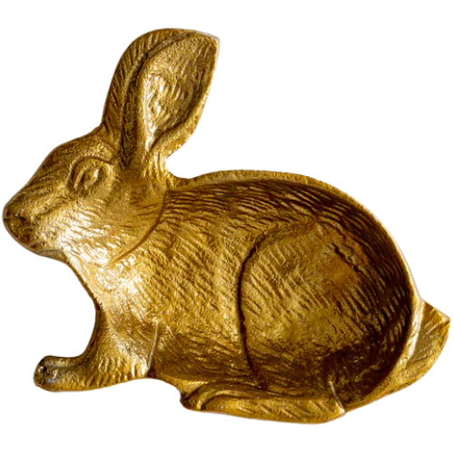 House of Jade Home Gold Rabbit Tray