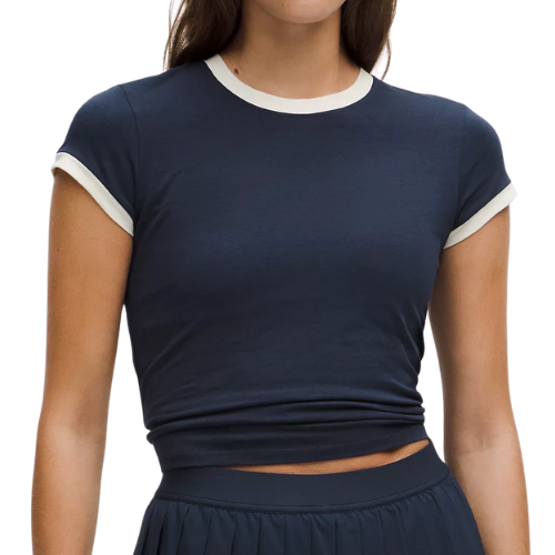 Lululemon (US) Organic Cotton Ringer Baby Tee