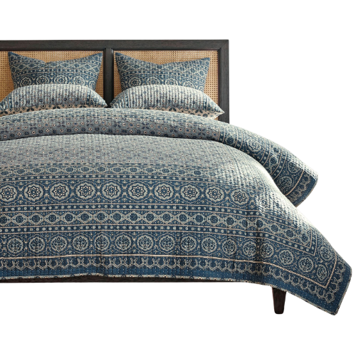 Pottery Barn (US) Auden Pick-Stitch Handcrafted Reversible Quilt