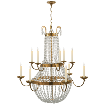 Visual Comfort Paris Flea Market Grande Chandelier crystal