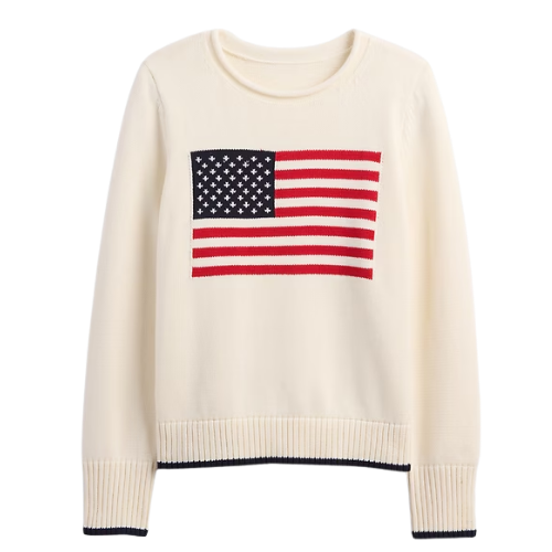 Gap Factory Roll Neck Americana Intarsia Sweater