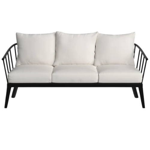 Birch Lane Serena Metal Outdoor Sofa with Sunbrella Cushions