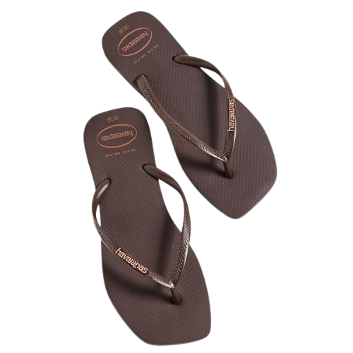 Havaianas Women's Slim Square Logo Pop Up Flip Flops