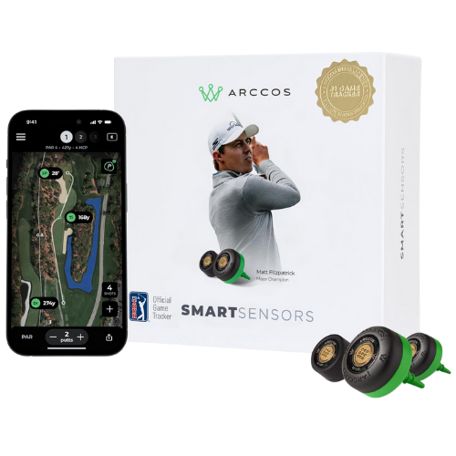 Arccos Smart Sensors: Automatic Golf Game Tracking System, A.I. Powered GPS Rangefinder & Smart Club Distances
