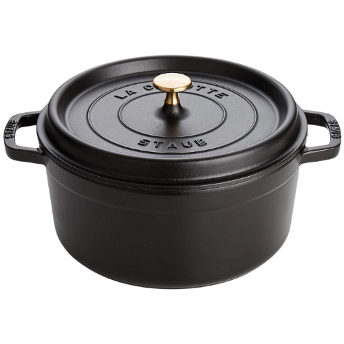 Crate & Barrel Staub 5.5-Qt Matte Black Cocotte + Reviews cast iron dutch oven